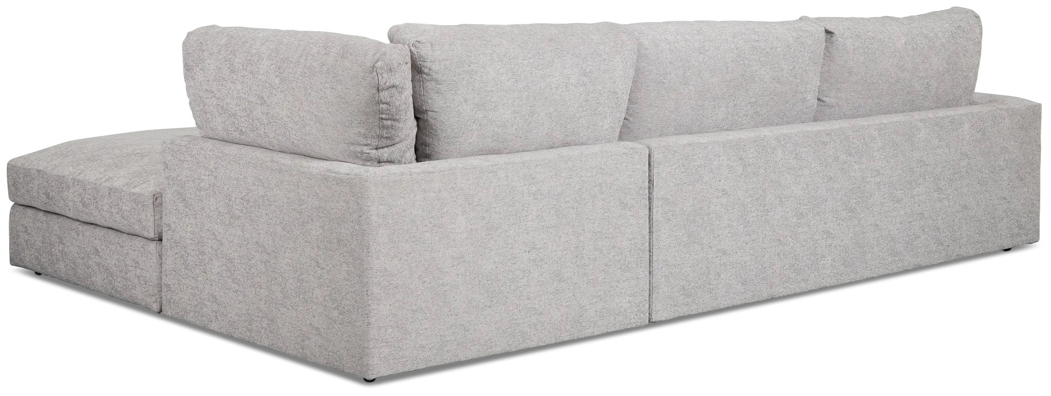 Calista Pewter Fabric Small Right Bumper Sectional