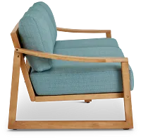Tobago Light Tone Sofa With Teal Cushions