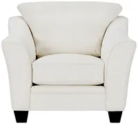 Avery White Fabric Chair