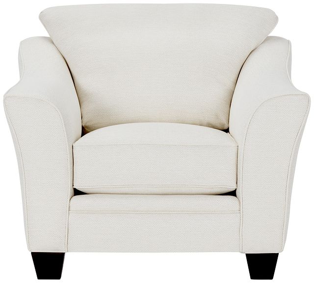 Avery White Fabric Chair