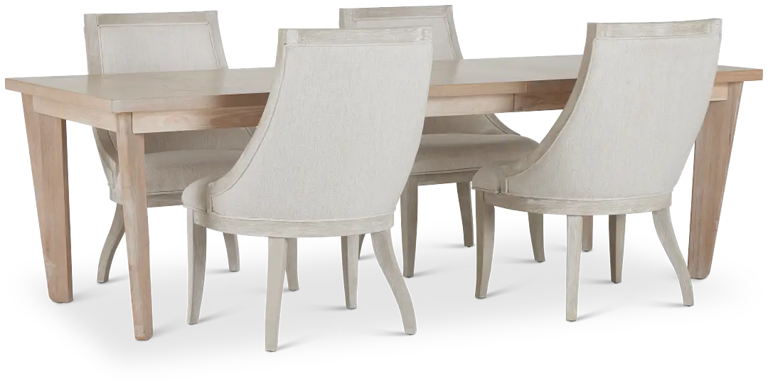 Boca Grande Light Tone Table & 4 Curved Chairs Boca Grande Light Tone Table & 4 Curved Chairs