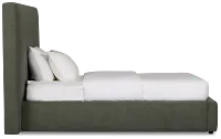 Grayton Sutton Green 54" Upholstered Platform Bed