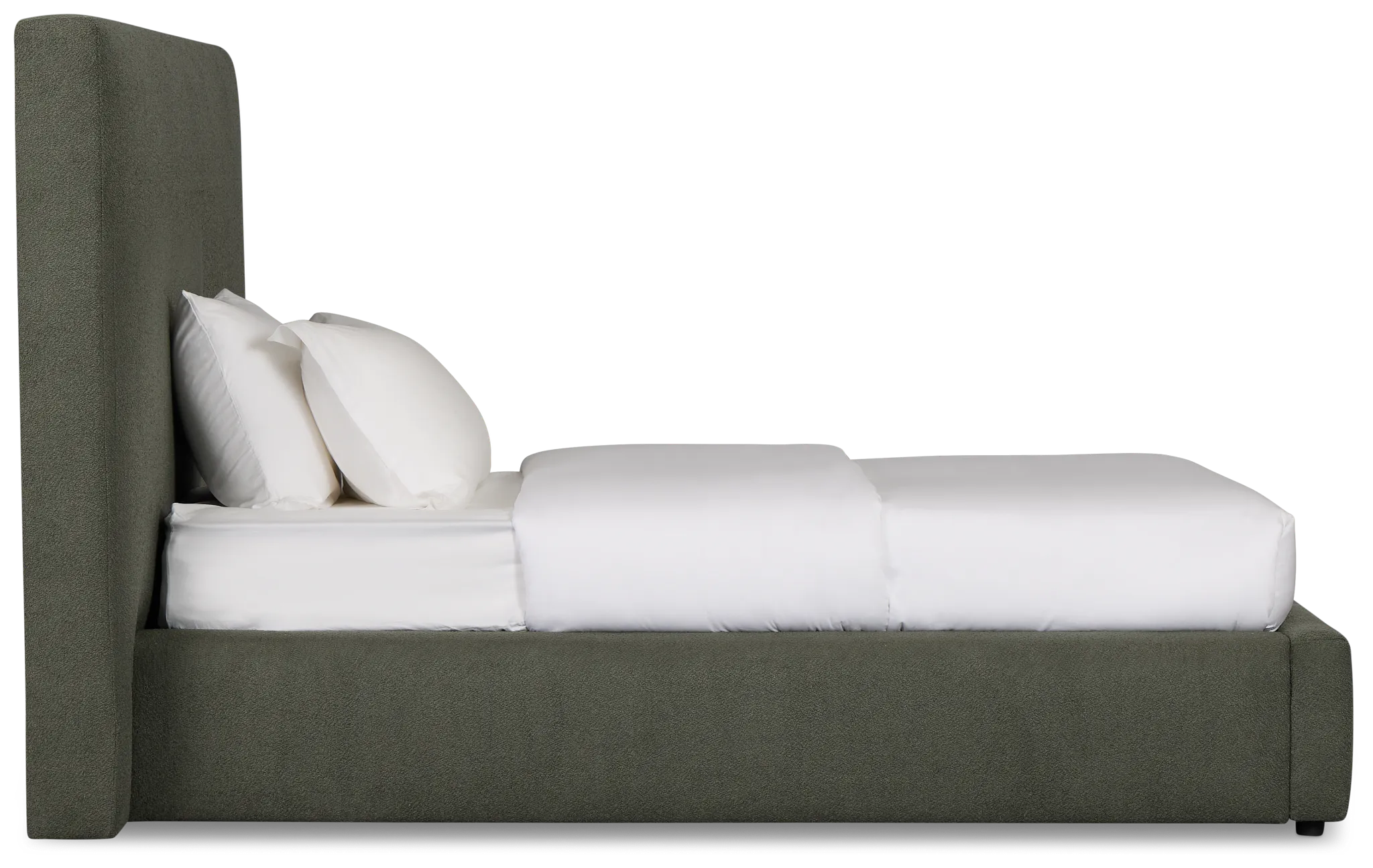 Grayton Sutton Green 54" Upholstered Platform Bed