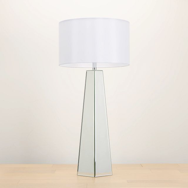 Aslan Gray Glass Table Lamp