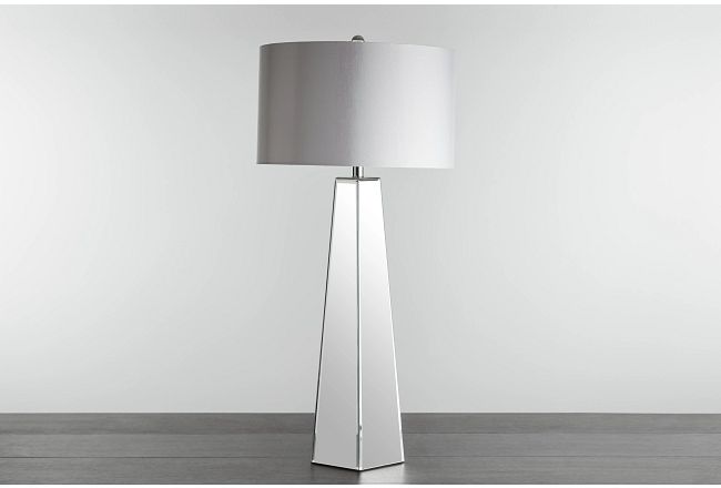 Aslan Gray Glass Table Lamp