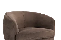Hazel Dark Beige Velvet Swivel Accent Chair