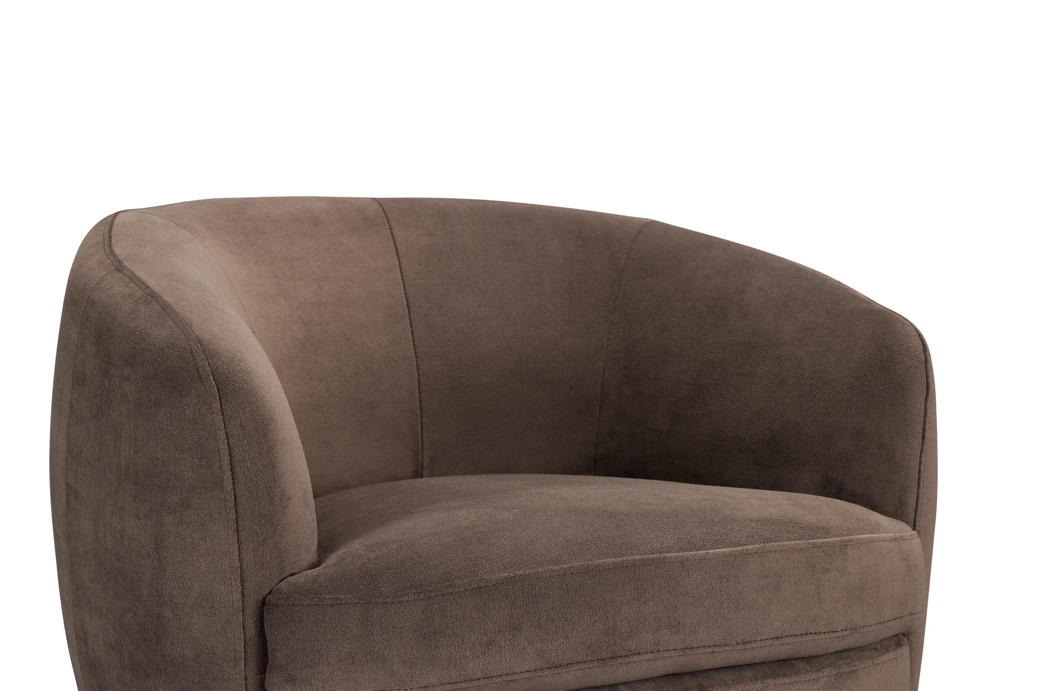 Hazel Dark Beige Velvet Swivel Accent Chair