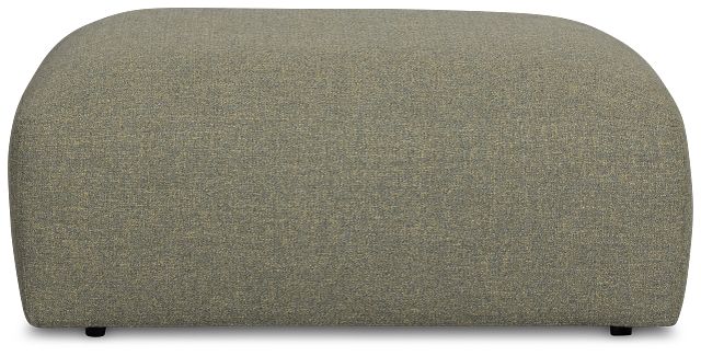Baylor Green Fabric Ottoman