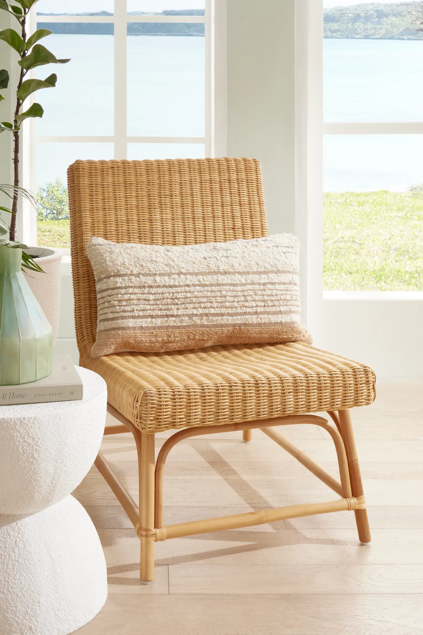 Cozis Light Tone Woven Accent Chair