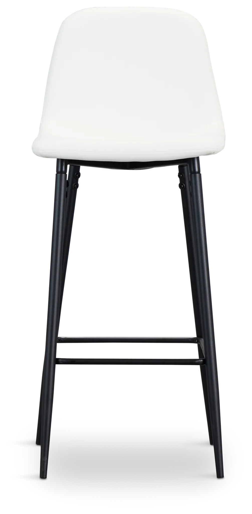 Havana Whitemicro Upolstered 30" Barstool W/ Black Legs