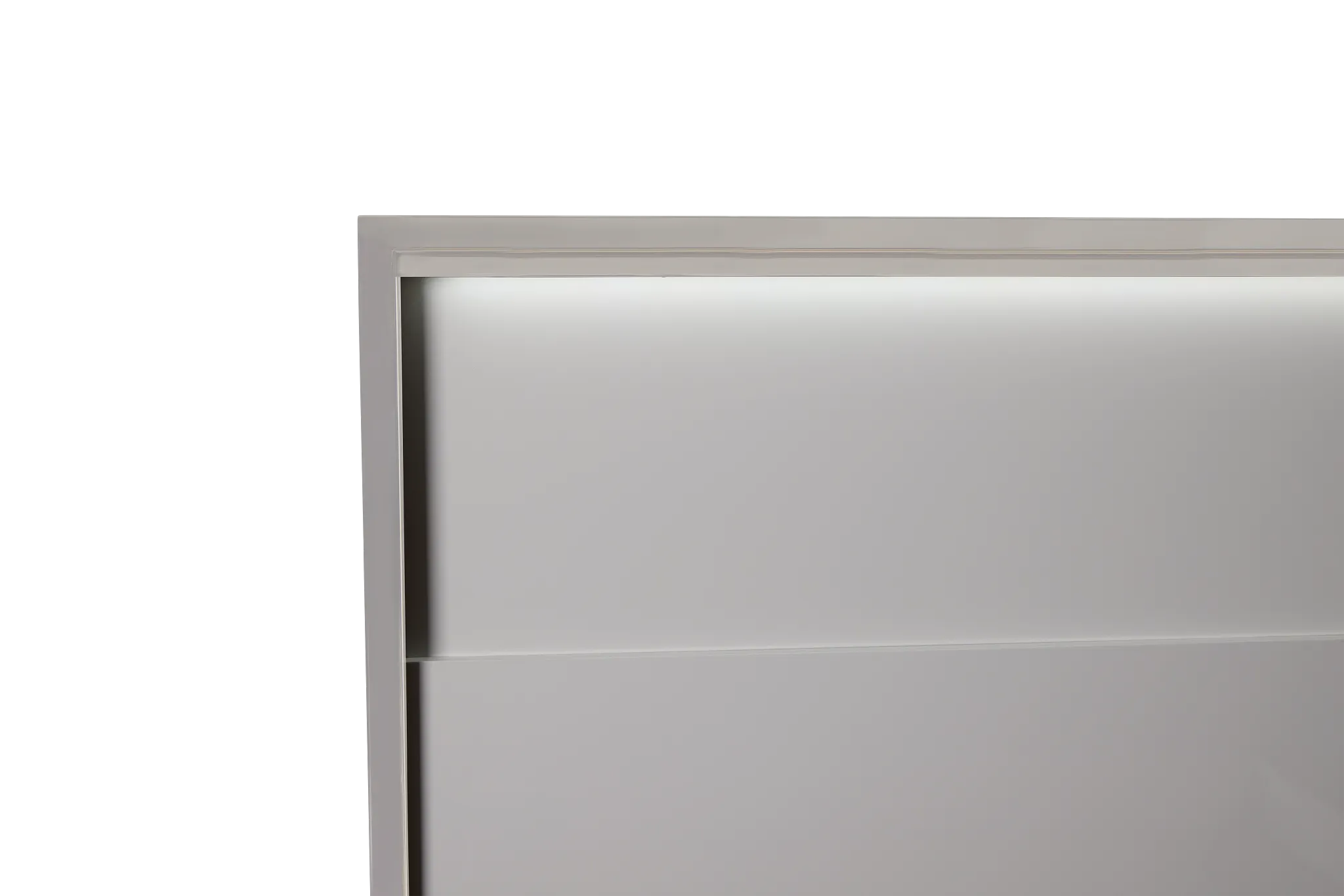 Doral White Panel Bed With Lights