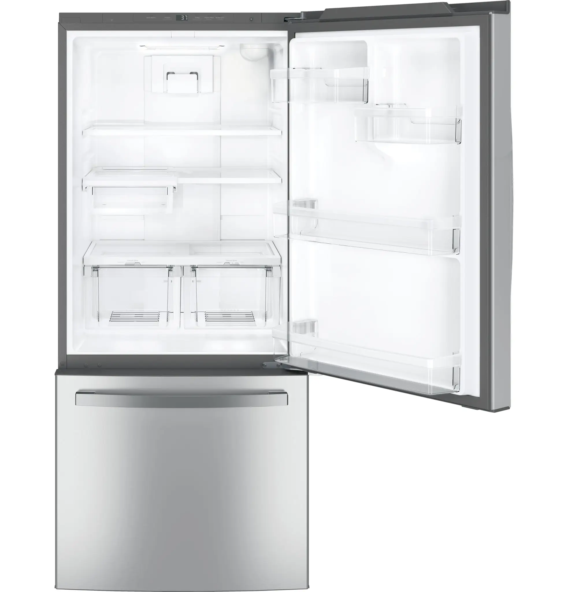 Ge 21 Series Stainless Steel Bottom Freezer Refrigerator Ge 21 Series Stainless Steel Bottom Freezer Refrigerator