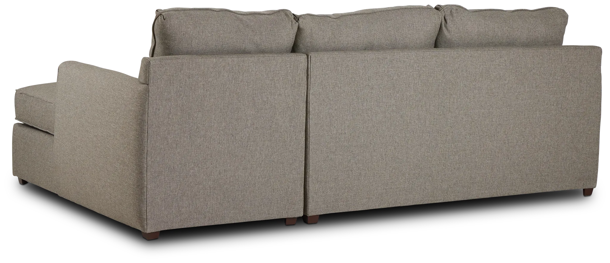 Asheville Brown Fabric Right Chaise Sectional