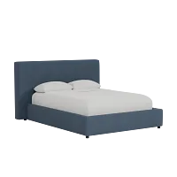 Grayton Elite Dark Blue 44" Upholstered Platform Bed