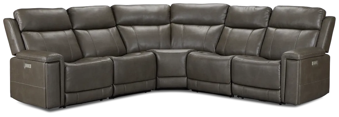 Jayden Gray Micro Small Two-arm Power Reclining Sectional