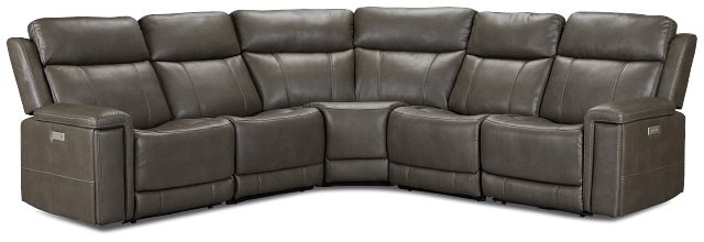 Jayden Gray Micro Small Two-arm Power Reclining Sectional