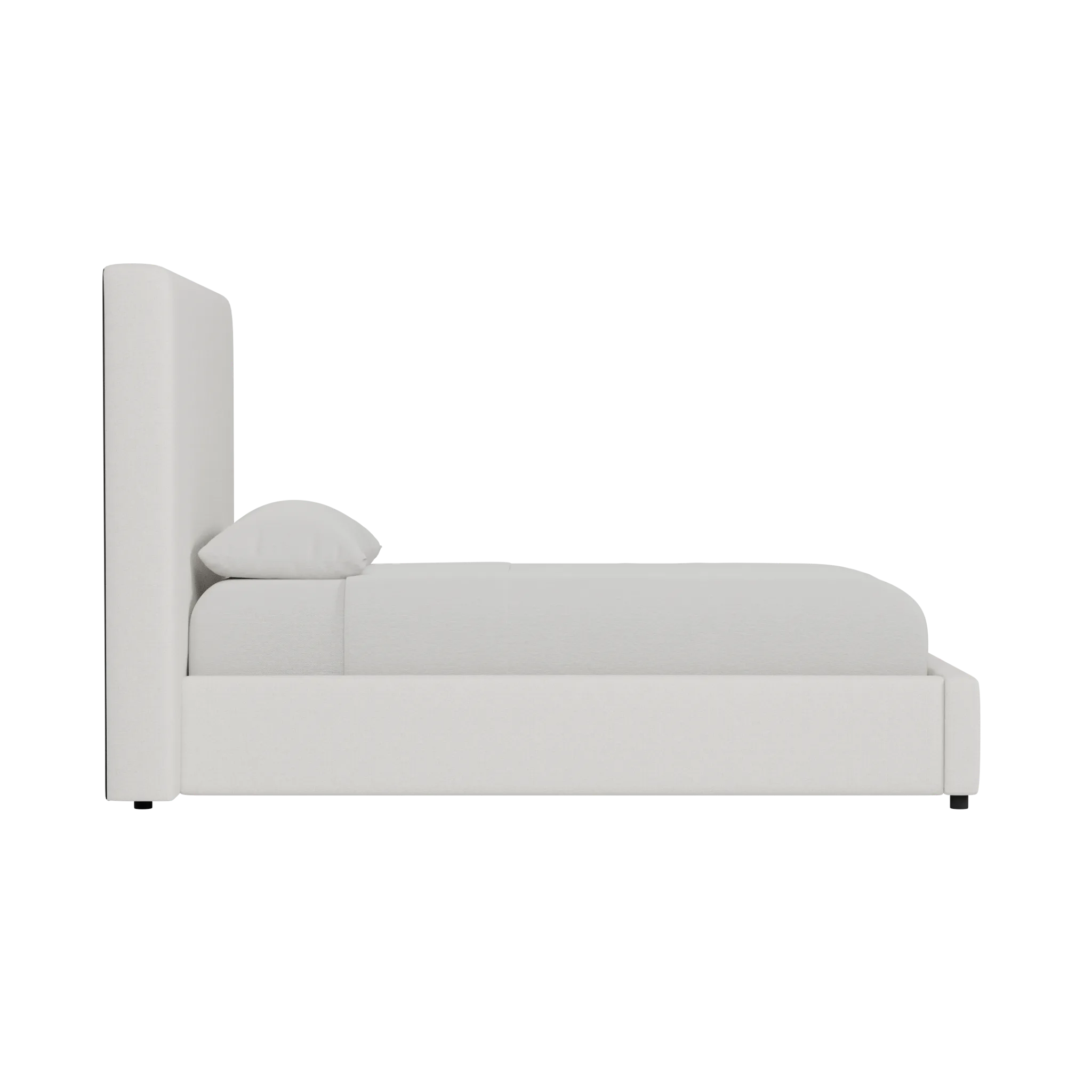 Grayton Natural Beauty Beige 54" Upholstered Platform Bed