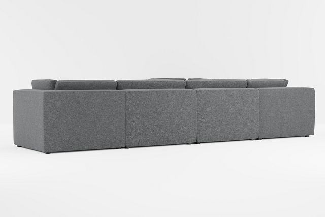 Destin Delray Dark Gray Fabric Sectional