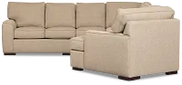 Sinclair Brown Fabric Large Right Cuddler Sectional