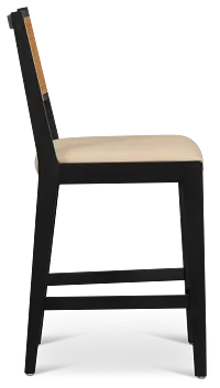 Pacific Black Woven 24" Barstool
