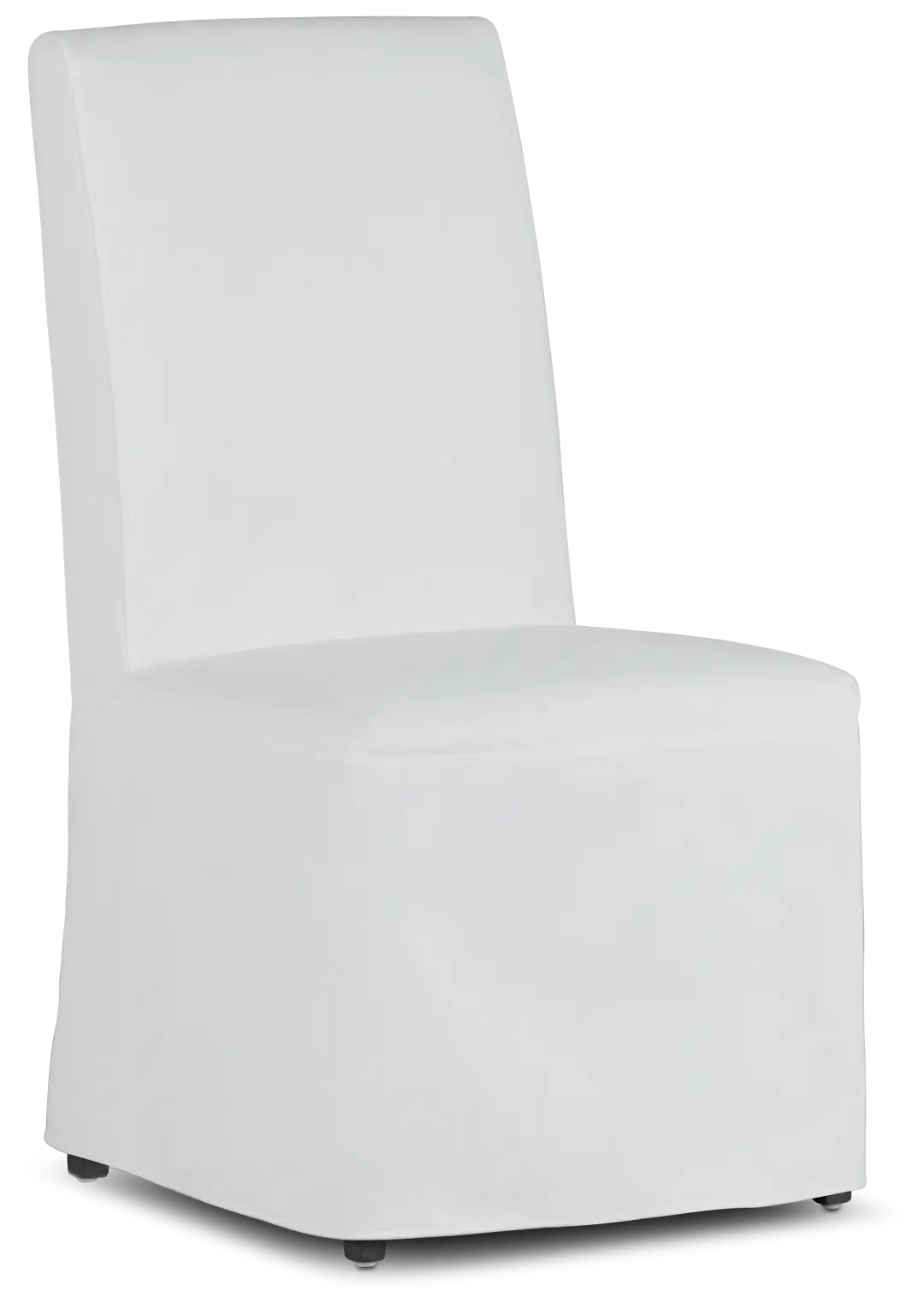 Destination White Long Slipcover Chair With Medium-tone Leg Destination White Long Slipcover Chair With Medium-tone Leg