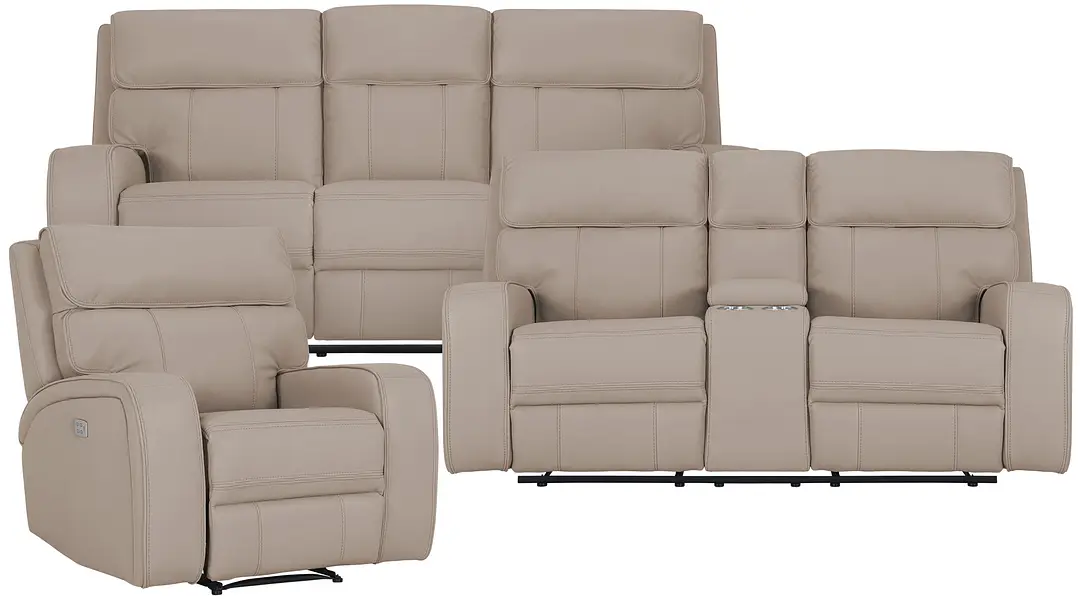 Rhett Taupe Micro Power Reclining Living Room Rhett Taupe Micro Power Reclining Living Room