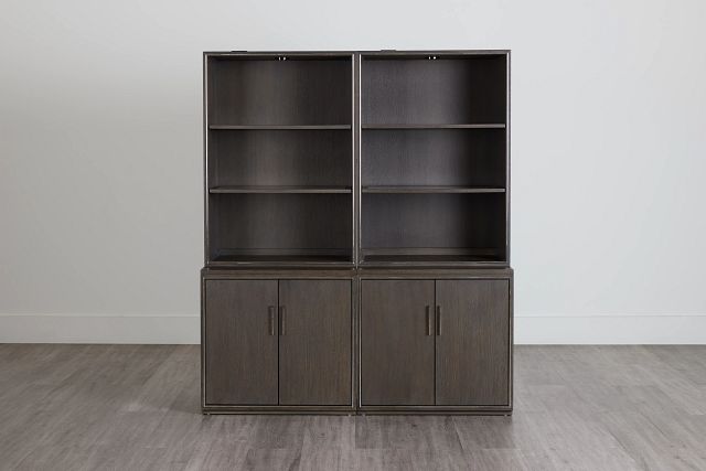 Highline Dark Tone Door Bookcase