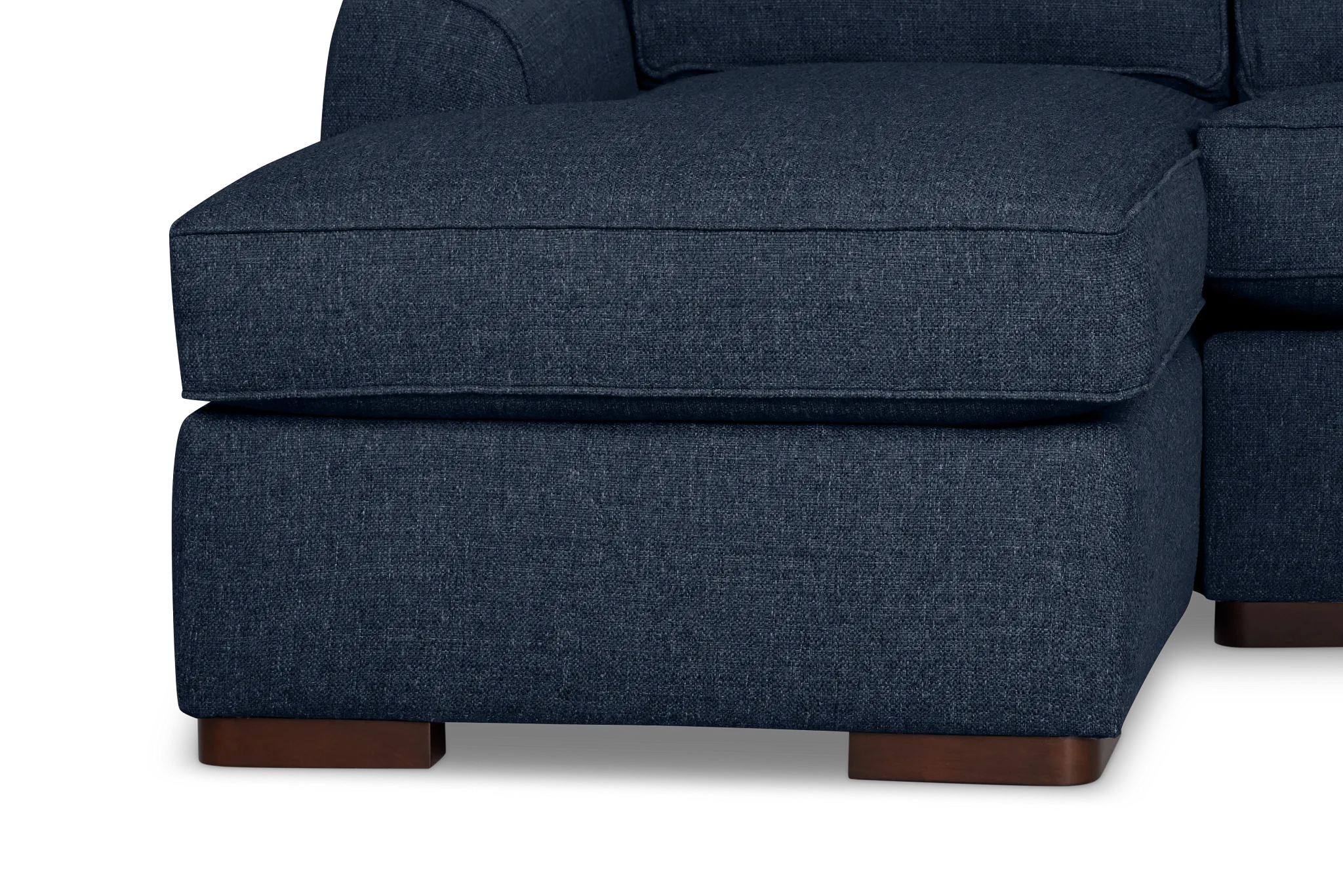 Sinclair Dark Blue Fabric Left Chaise Innerspring Sleeper Sectional