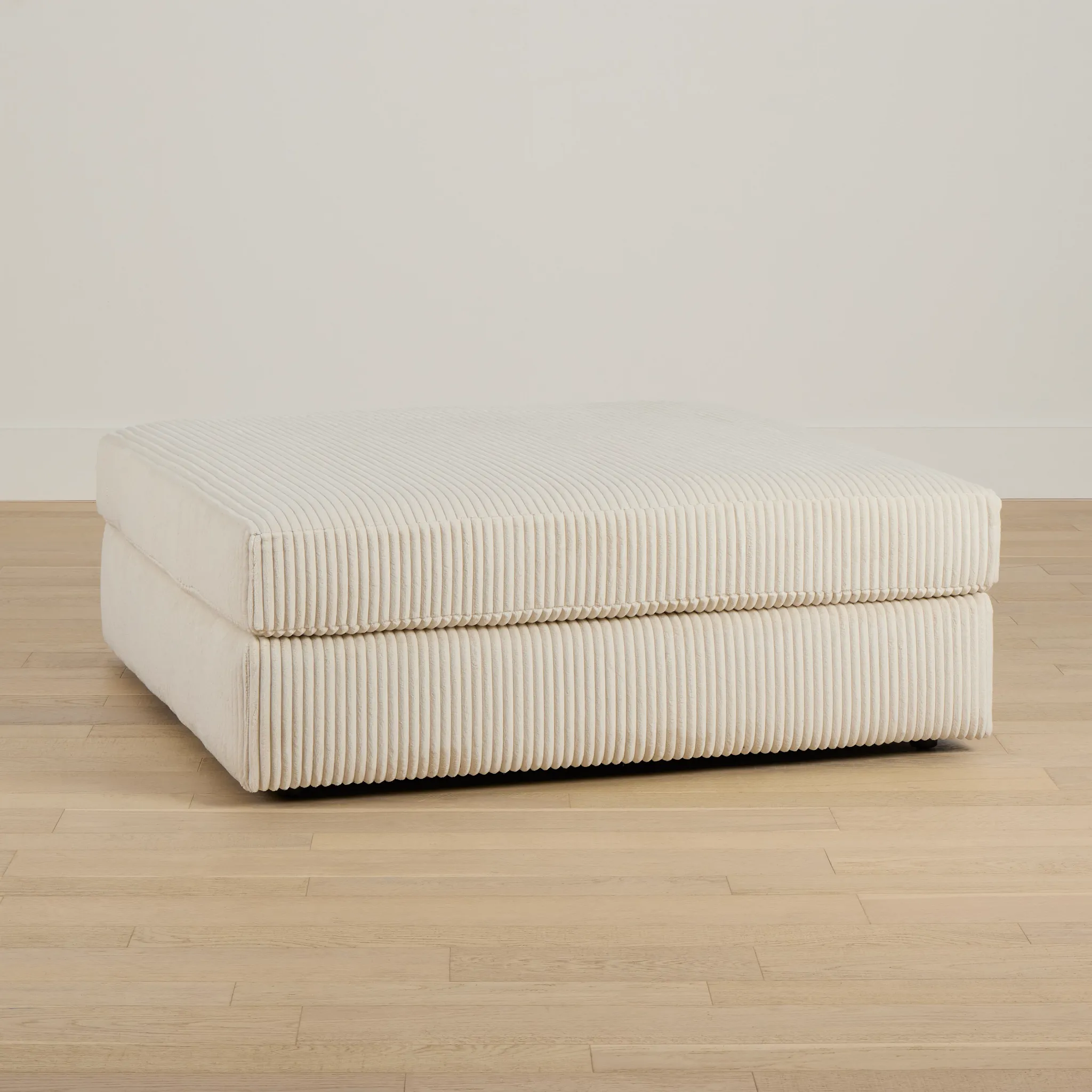 Charlie Ivory Fabric Cocktail Ottoman