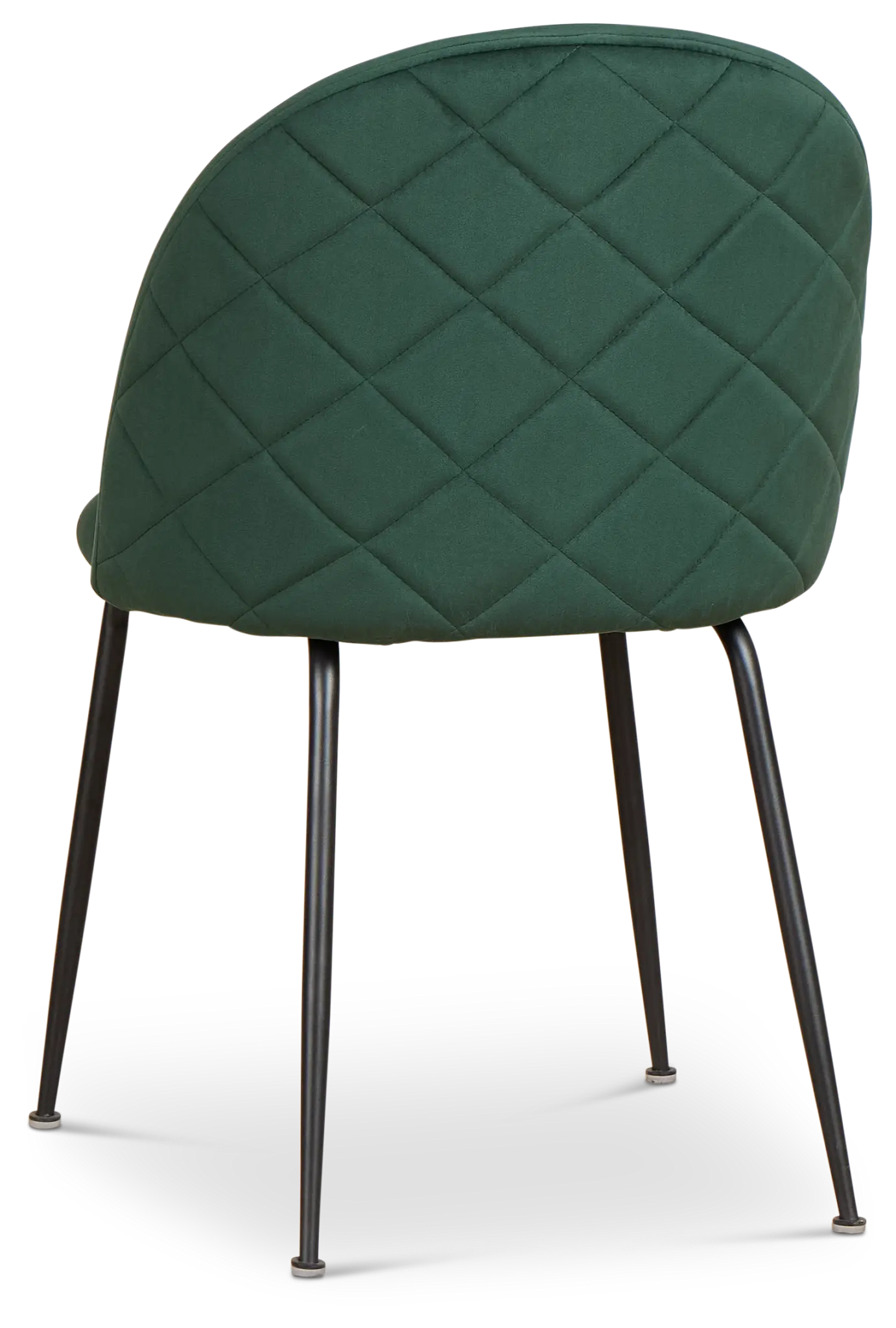 Capri Dark Green Velvet Upholstered Side Chair W/ Black Legs Capri Dark Green Velvet Upholstered Side Chair W/ Black Legs