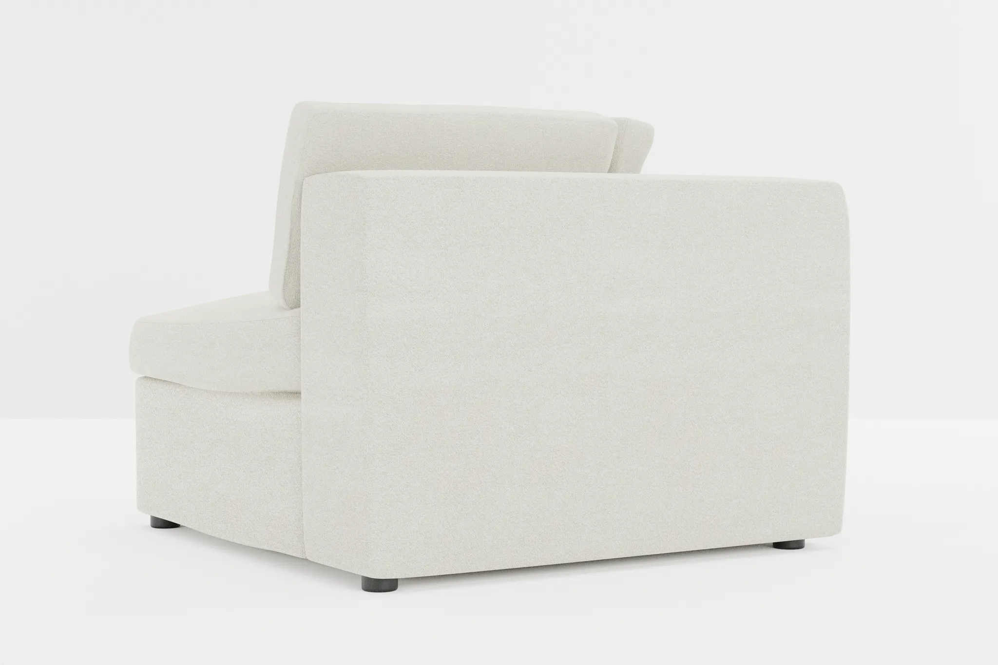 Destin Elite Ivory Fabric Corner Chair