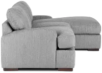 Alpha Light Gray Fabric Right Chaise Sectional