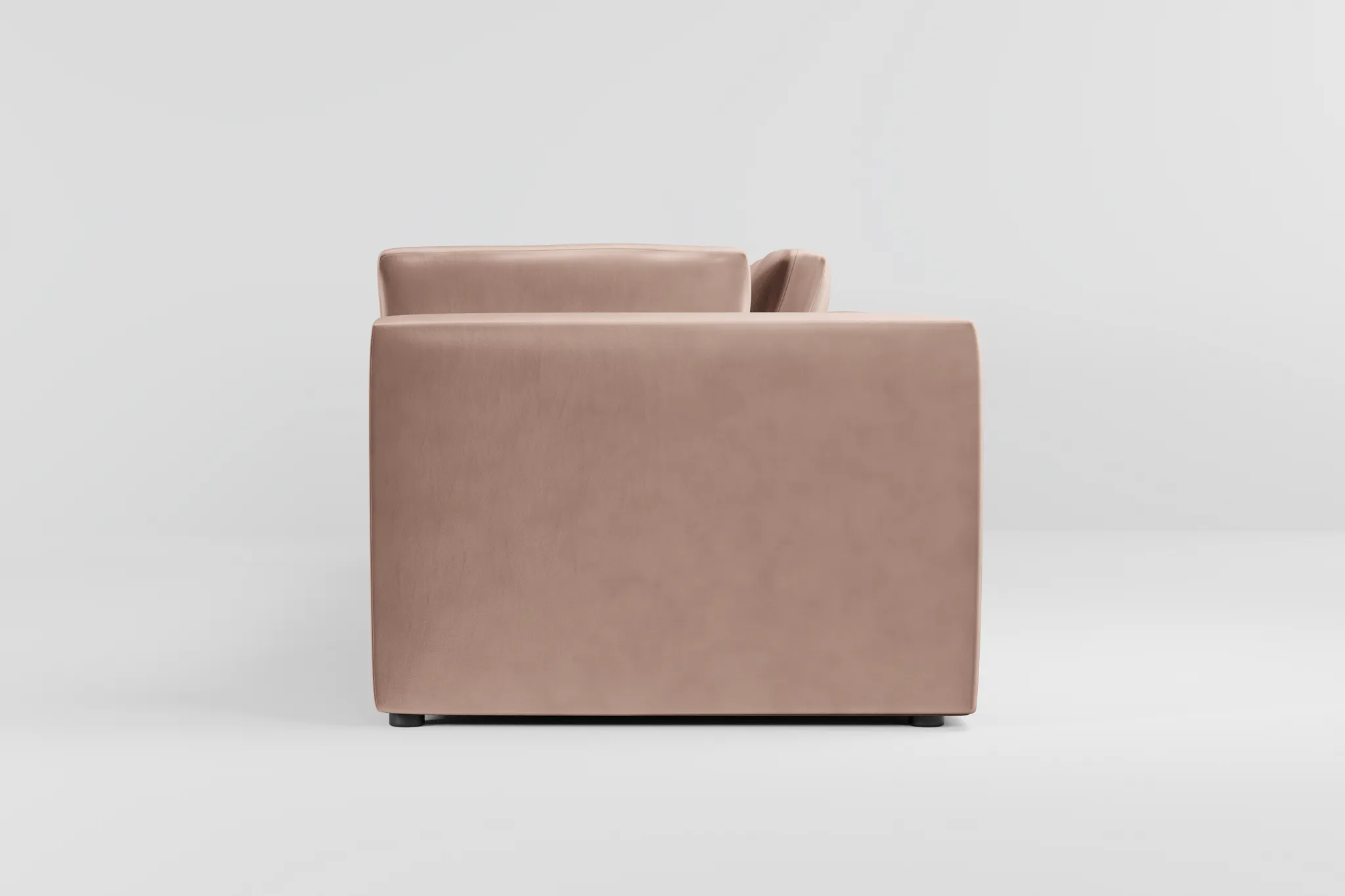 Destin Joya Light Pink Velvet 3-piece Modular Sofa