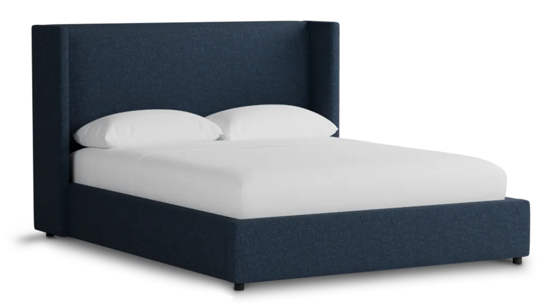 Captiva Elite Dark Blue 48" Upholstered Shelter Bed