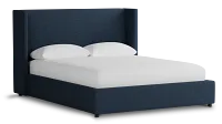 Captiva Elite Dark Blue 48" Upholstered Shelter Bed