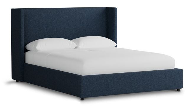 Captiva Elite Dark Blue 48" Upholstered Shelter Bed