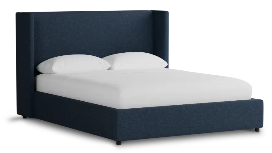 Captiva Elite Dark Blue 48" Upholstered Shelter Bed Captiva Elite Dark Blue 48" Upholstered Shelter Bed