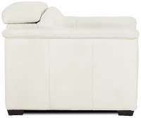 Ainsley White Leather Power Recliner