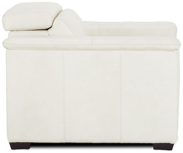 Ainsley White Leather Power Recliner