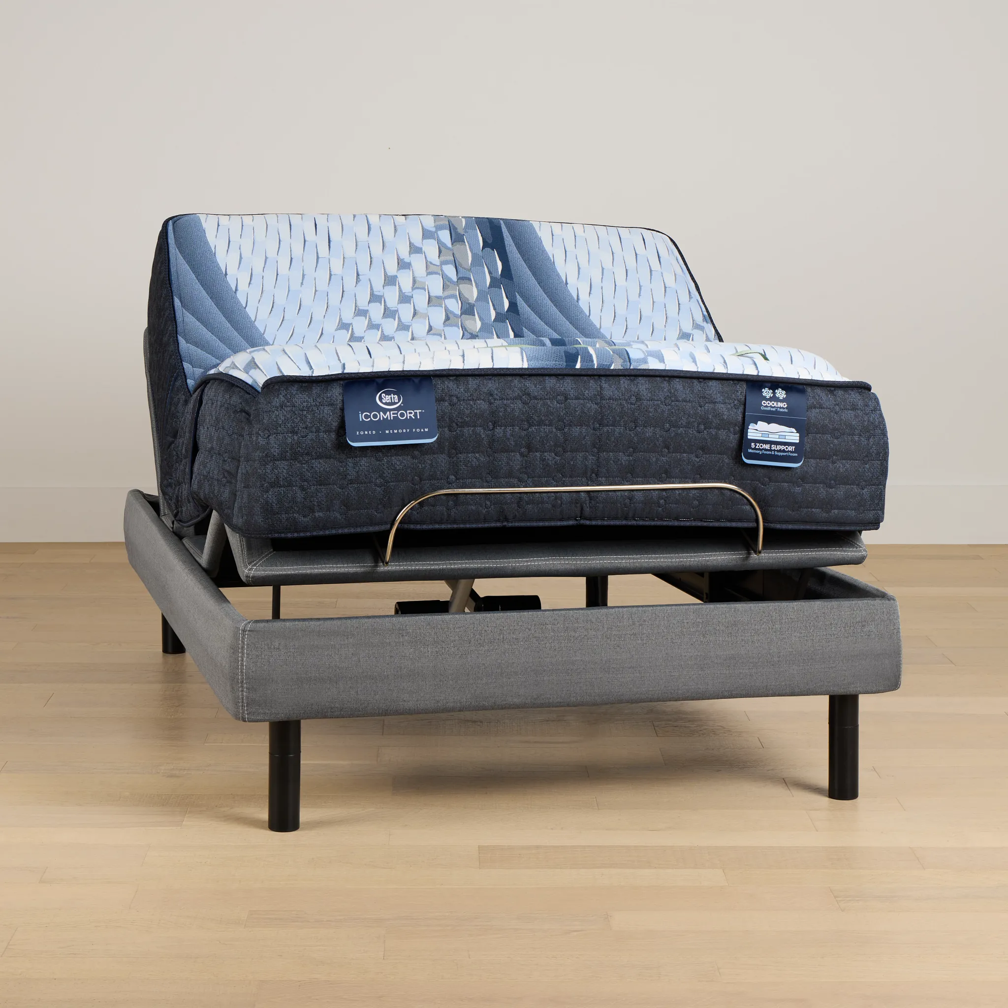 Serta Icomfort Iona Medium Motion Perfect 4 Adjustable Base Set