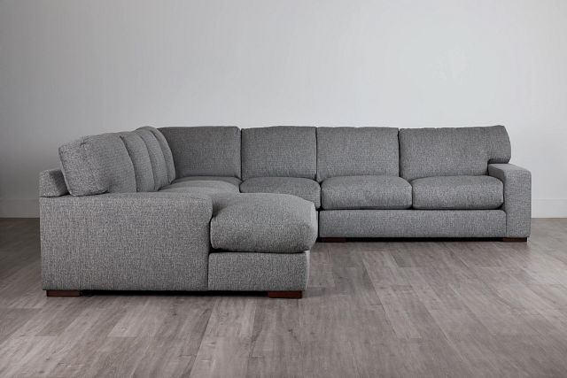 Veronica Dark Gray Down Large Left Chaise Sectional (0)