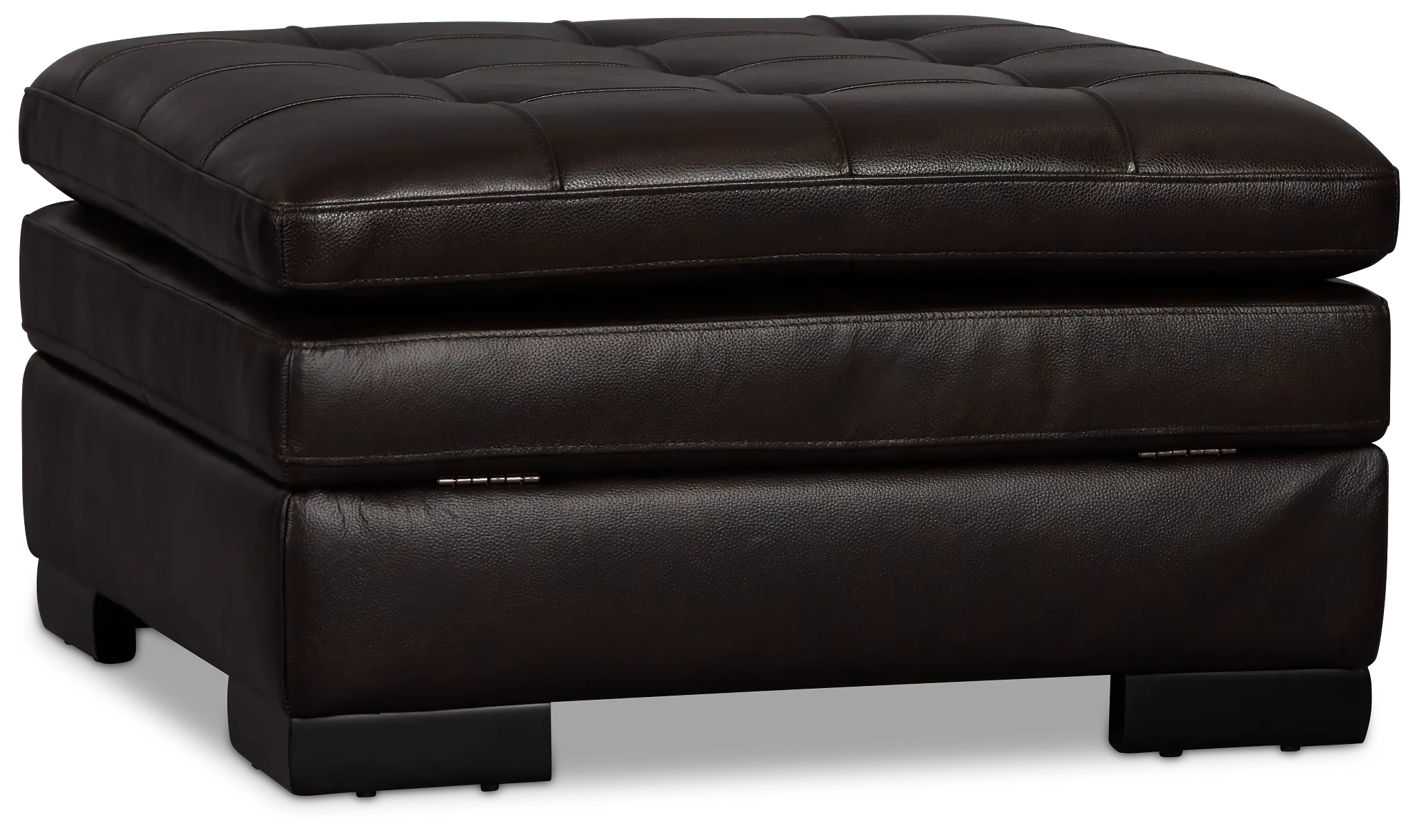 Braden Dark Brown Leather Storage Ottoman Braden Dark Brown Leather Storage Ottoman