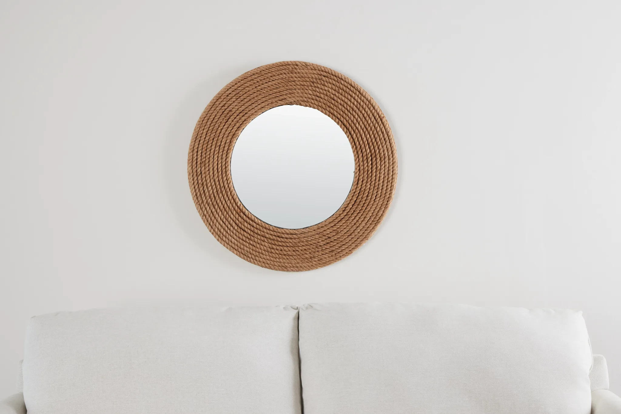 Sandy Jute Mirror