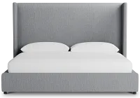 Captiva Revenue Gray 60" Upholstered Shelter Bed