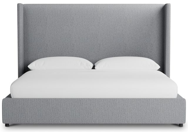 Captiva Revenue Gray 60" Upholstered Shelter Bed