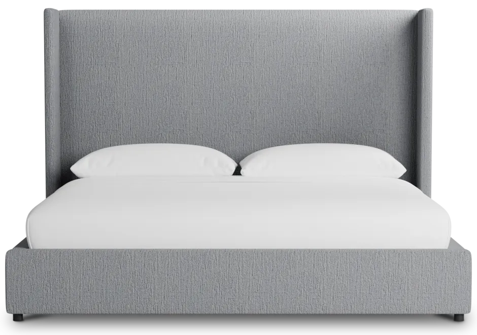 Captiva Revenue Gray 60" Upholstered Shelter Bed