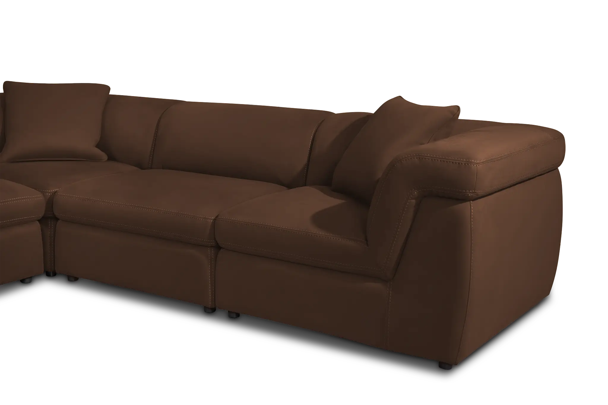 Aria Dark Brown Micro Immersive 8-piece Modular Sectional W/4 Speakers Aria Dark Brown Micro Immersive 8-piece Modular Sectional W/4 Speakers