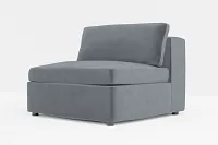 Destin Joya Gray Velvet Armless Chair