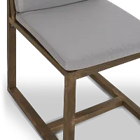 Linear Teak Dk Gray Side Chair