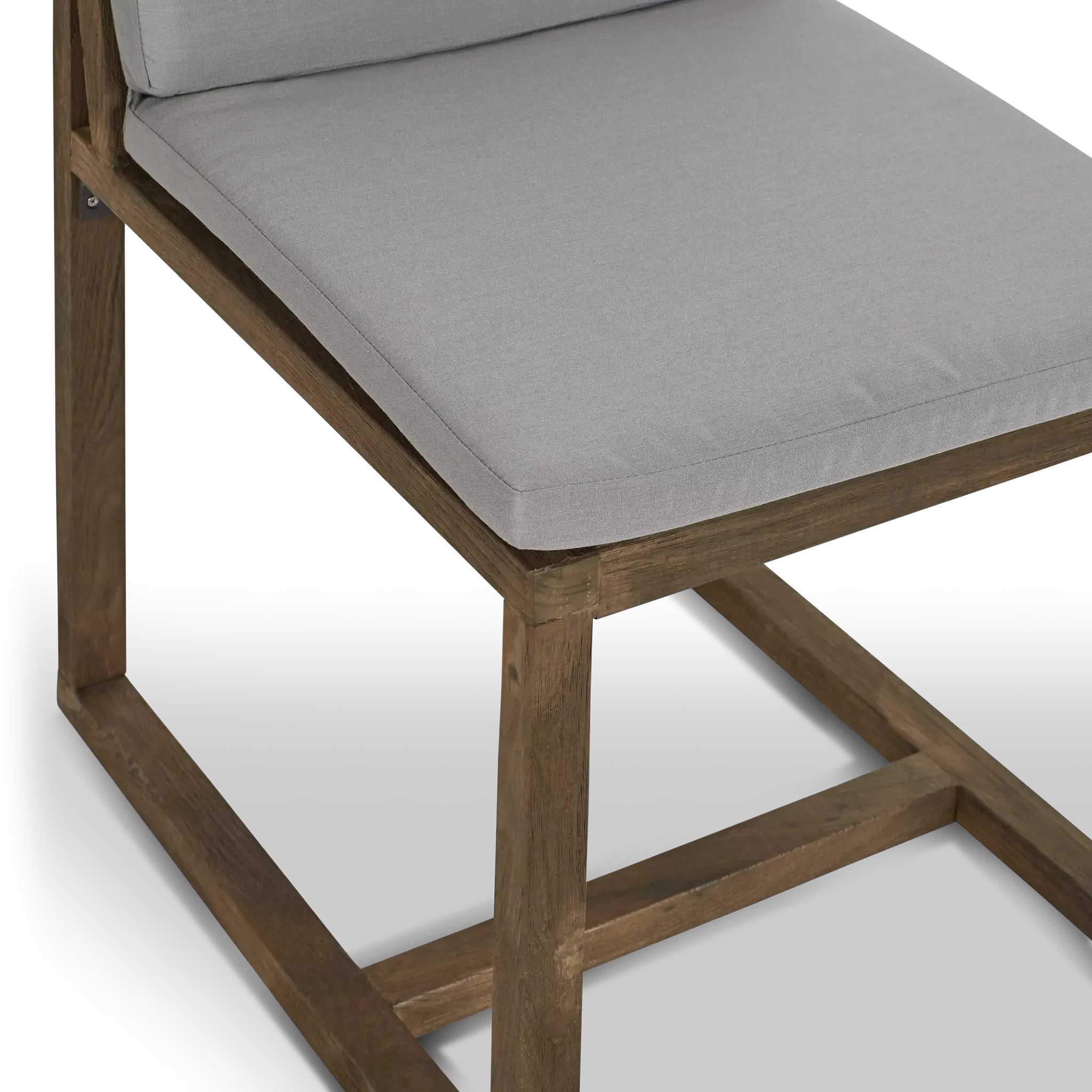 Linear Teak Dk Gray Side Chair Linear Teak Dk Gray Side Chair